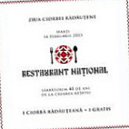 The National Restaurant menu