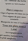 La Cantine Du Lutin menu