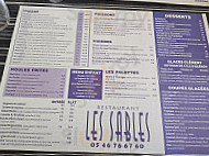 Restaurant Les Sables Lo Weko Bar menu
