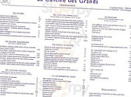 La Cantine des Grands menu