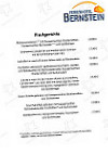 Bernstein Restaurant und Ferienhotel menu