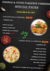 Noodle And Sushi Paradise menu