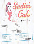 Sadie's Coffee menu