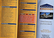 Griechisches Restaurant Knossos menu
