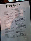 Reyna's Mexican menu