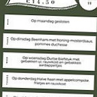 De Kruisberg Horeca Totaal Centrum menu