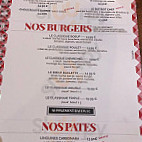 Le Bistrot menu