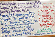 Sylvia's Cafe menu