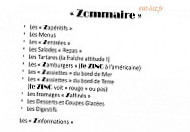 Le Zinc menu