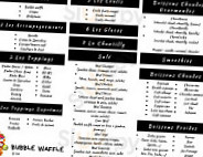 Bubble Waffle Cie menu