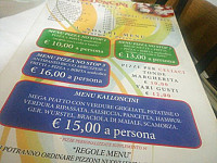 I Kalloncini menu