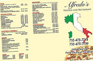 Alfredo's Pizzeria menu