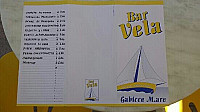 La Vela Gabicce menu