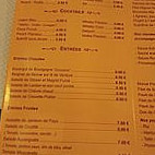 La Mendigote menu