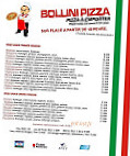 Bollini-pizza menu