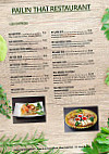 Pailin Thaï menu