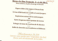 Le François II menu