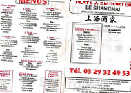 Le Shanghai menu