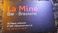 Brasserie La Mine menu