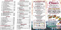 Chim Chinese Takeaway menu