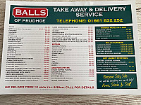 Ballsofprudhoe.co.uk menu