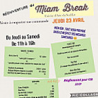 Miam Break menu