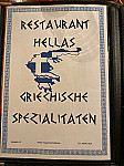 Hellas Griechisches menu