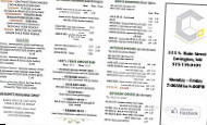 The Cornerstone Coffeehouse menu