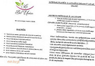 La Bel'union menu