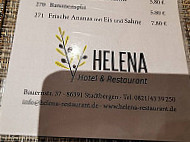 Restaurant Helena menu