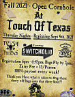 Touch Of Texas menu