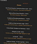 Le Chaudron menu