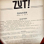 Zut Tavern menu