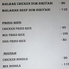 The Cafe Resort Kottayam menu