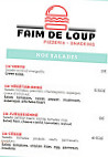Faim De Loup Domaine De Chalain menu