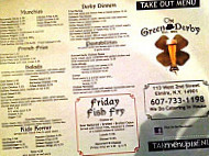 Green Derby menu