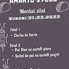Amanto's Food menu