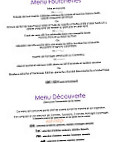 Côteaux Et Fourchettes menu