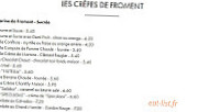 Creperie La Chaloupe menu
