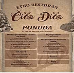 Etno Restoran Cica Dica menu