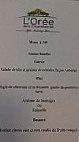 Auberge L'oree Des Chambaran menu