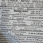 Pioneers Inn menu