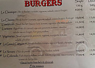 Arizona Burger menu