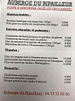 Auberge Du Ripailleur menu