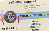 Auberge Des Bruyeres menu