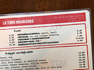 La Tour Maubourg menu