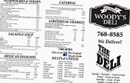 Woody's Deli menu