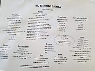 Big R's Hogs Dogs menu