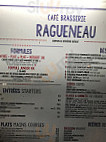 Cafe Ragueneau menu