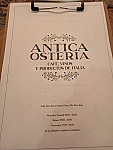 Antica Osteria menu